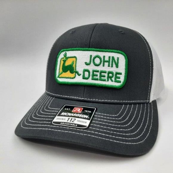 JD Vintage Retro John Deere Patch Richardson 112 Trucker Cap Hat Mesh Tractors main image 4